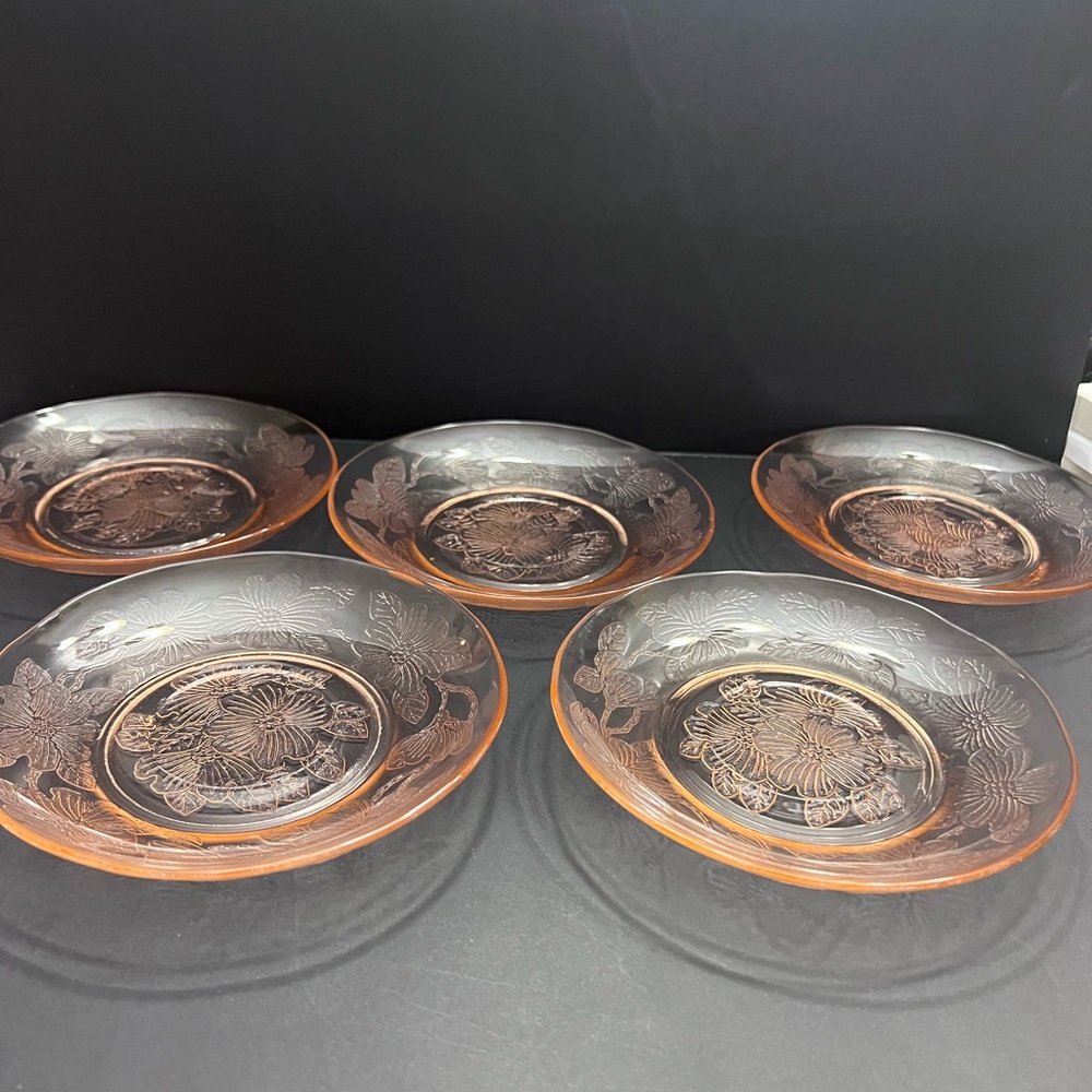 Macbeth Evans saucer set of 5